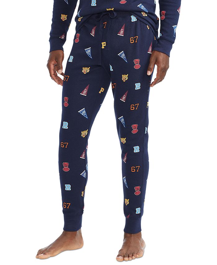 Polo Ralph Lauren Men's Pep Rally Print Waffle Jogger Pajama Pants &  Reviews - Pajamas & Robes - Men - Macy's