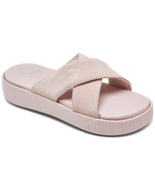 Women's Platform Suede Slide Sandals from Finish Line