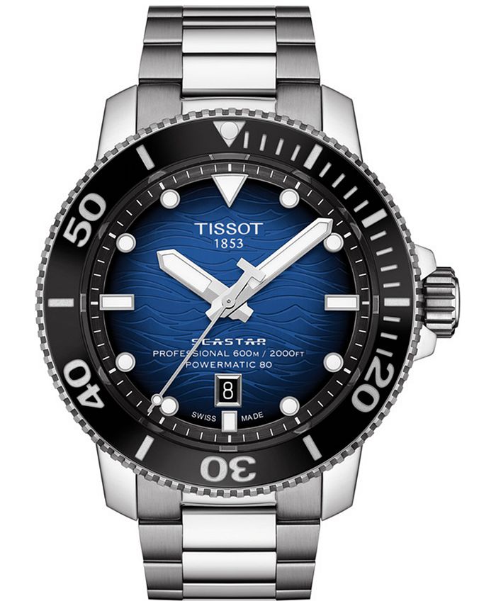 Tissot Men s Swiss Automatic Seastar Stainless Steel Bracelet