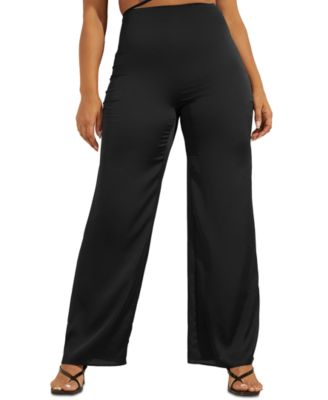 GUESS - Chaz High Waist Satin Palazzo Pants