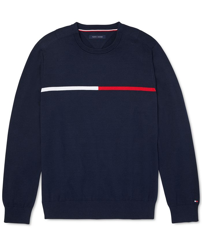 Tommy Hilfiger Men's Flag Crewneck Sweater - Macy's