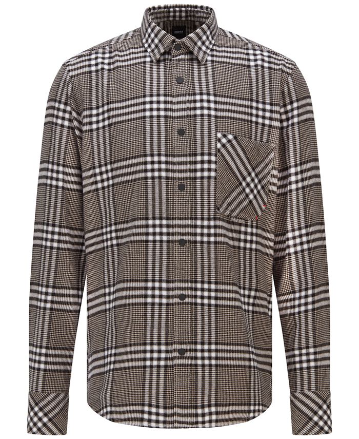 Hugo Boss Men's RegularFit Checked Flannel Shirt Macy's