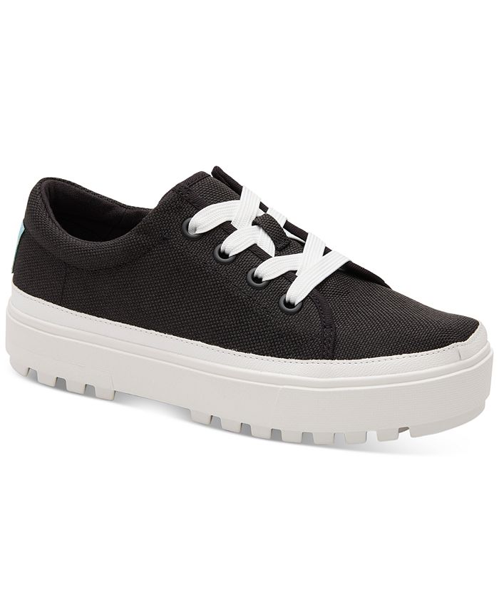 TOMS Women's Canvas Lace-Up Lug Sneakers - Macy's