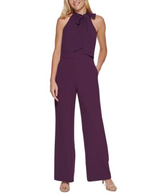 Vince Camuto - Bow-Trim Halter Jumpsuit