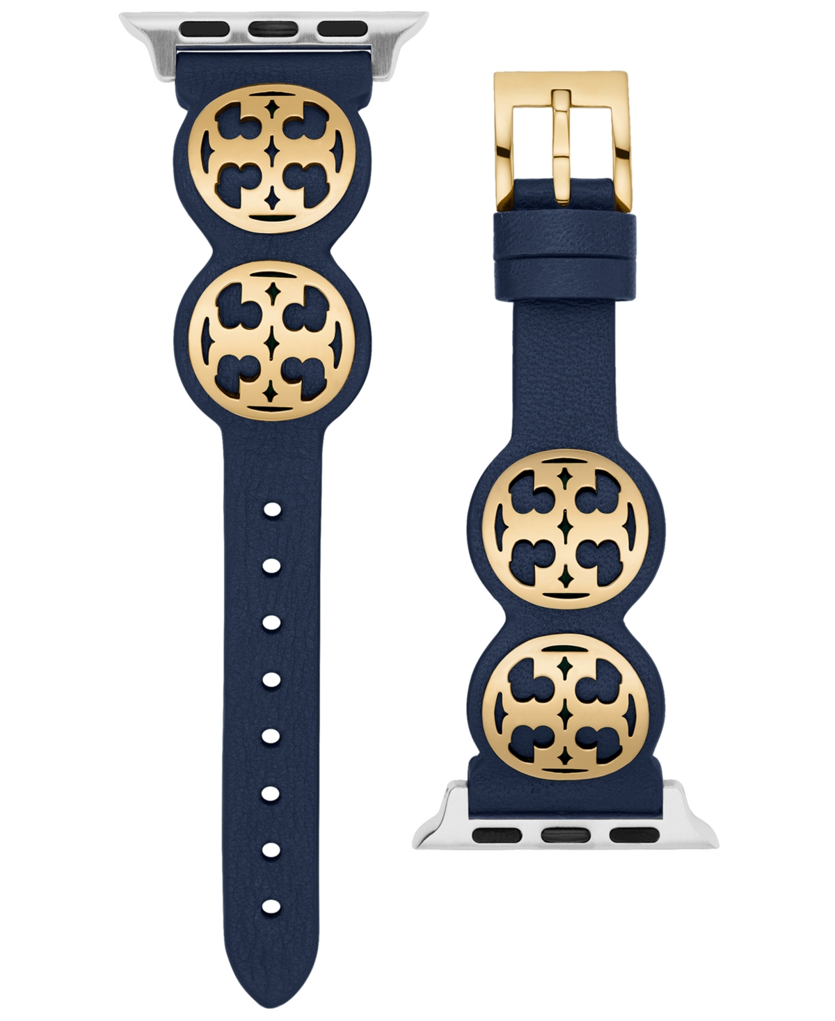 Tory Burch Women's Logo Studded Blue Leather Strap For Apple Watch®  38mm/40mm & Reviews - All Watches - Jewelry & Watches - Macy's