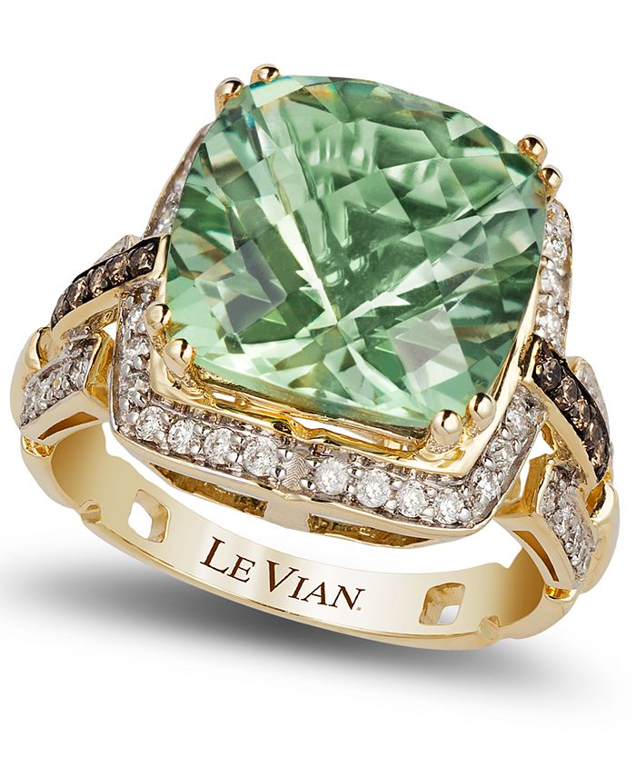 Le vian top green amethyst ring
