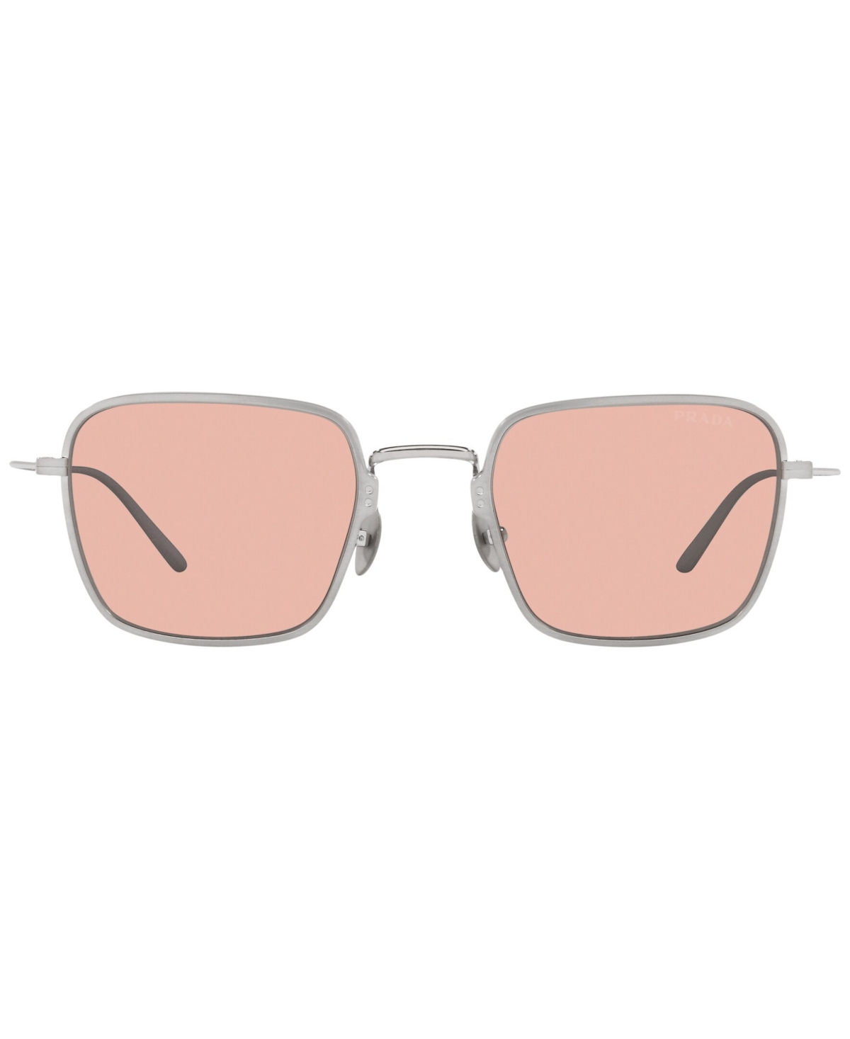 Prada Titanium Rectangular Men's Sunglasses, Pr 54ws In Satin Titanium