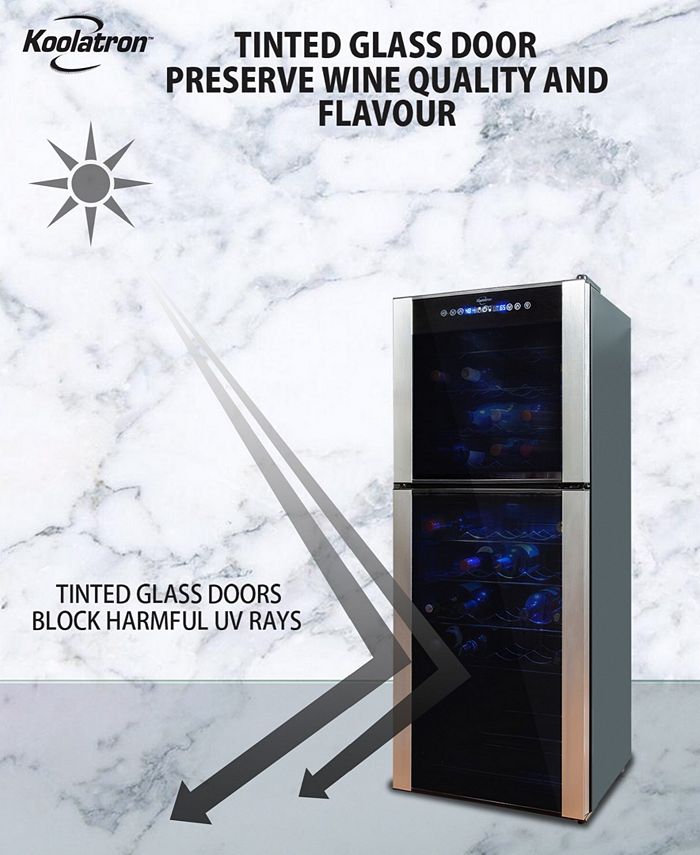 Koolatron Elite Series 45 Bottle Dual Zone Wine Cooler, 4.8' Cubic Macy's