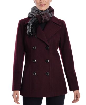 peacoat with scarf
