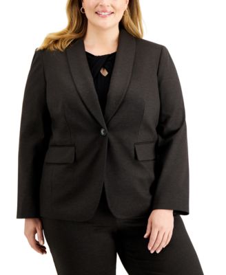 macy's plus size blazers