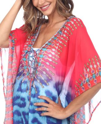 Women's Multi Print Caftan Top