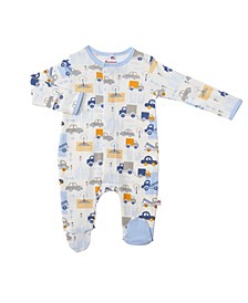 Baby Boys Beep Beep Magnetic Footie One Piece