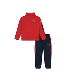 Little Boys Tricot Track Jacket and Jogger Set, 2 Piece