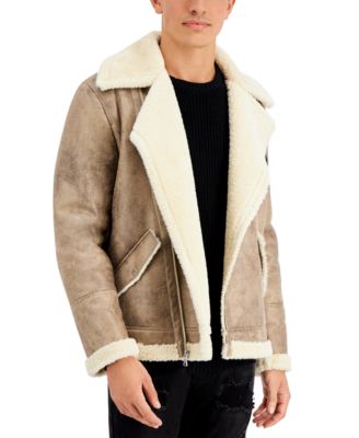 faux shearling jacket men