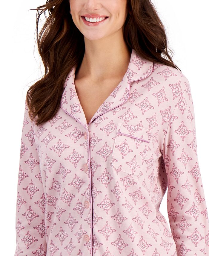Charter Club Soft Brushed Cotton Pajama Set, Created for Macy's