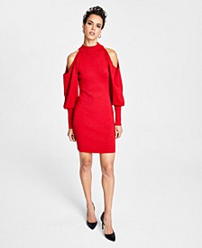 Cold-Shoulder Sweater Dress, Created for Macy's