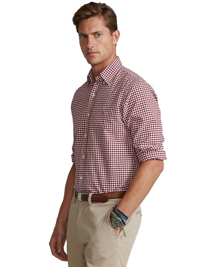 Polo Ralph Lauren Men's Classic-Fit Gingham Oxford Shirt & Reviews - Casual Button-Down  Shirts - Men - Macy's
