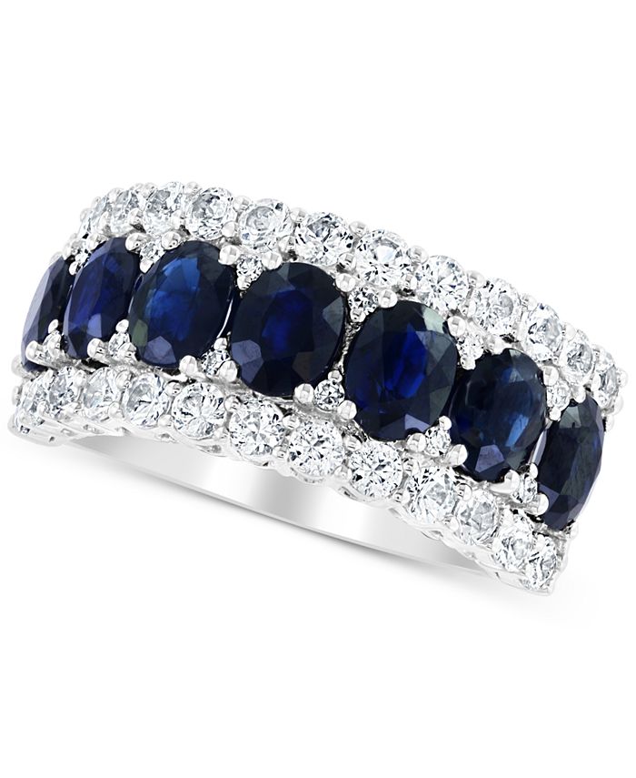 EFFY Collection - Blue & White Sapphire Ring (3-1/2 ct. t.w.) in 14k White Gold
