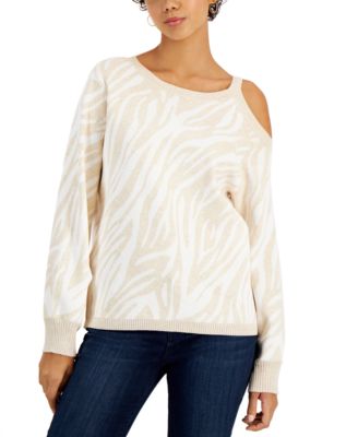 one cold shoulder sweater