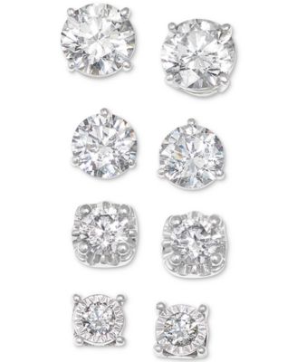 true miracle diamond stud earrings