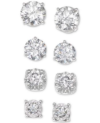 Macy's - Diamond Stud Earrings (1 ct. t.w.) in 14k White Gold