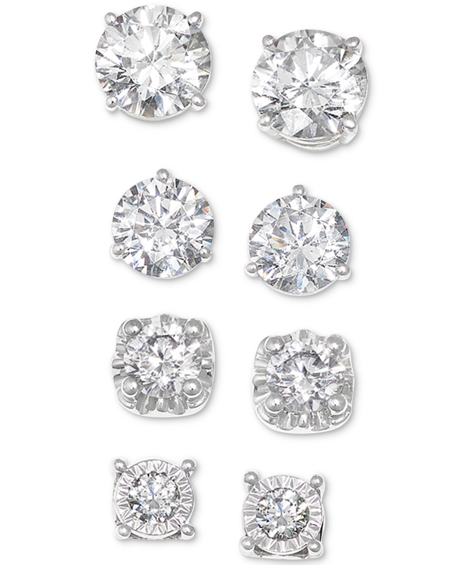 Diamond Stud Earrings (1/2 ct. t.w.) in 14k White, Yellow or Rose Gold
