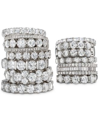 Diamond Baguette Cluster Band (1 ct. t.w.) in 14k White, Yellow or Rose Gold