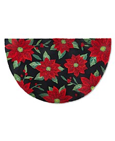 Poinsettia Holiday Hooked 24" x 40" Slice Rug, Created for Macy's 