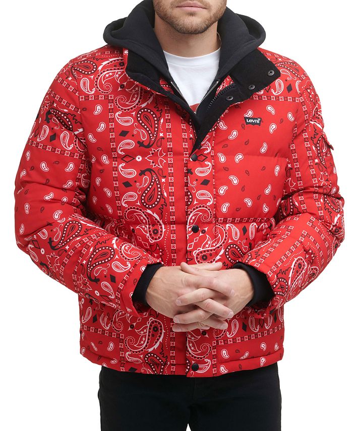 Levi's Men's Stand Collar Quilted Patterned Puffer Jacket & Reviews - Coats  & Jackets - Men - Macy's