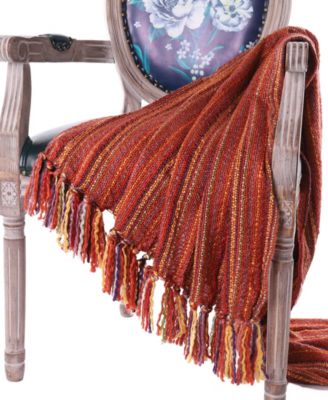 Colorful Woven Home Throw, 60" x 50"