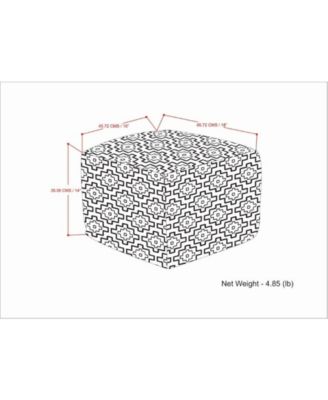 Briella Square Woven Outdoor and Indoor Pouf