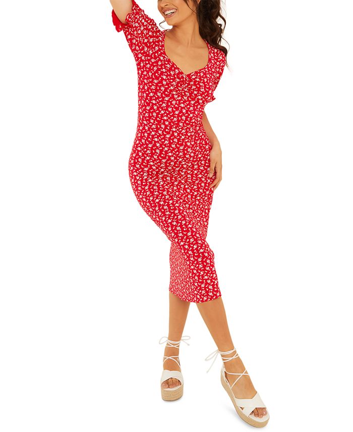 QUIZ FloralPrint Midi Dress Macy's