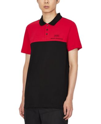 A|X Armani Exchange Men's Black & Red Logo Polo Shirt & Reviews - Polos -  Men - Macy's