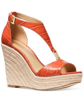 michael kors orange wedges