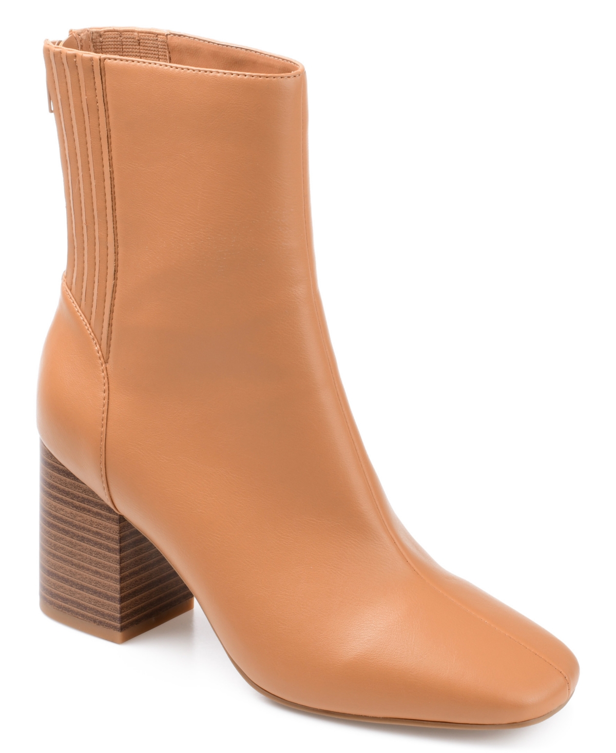 Journee Collection Women's Maize Square Toe Stacked Heel Booties