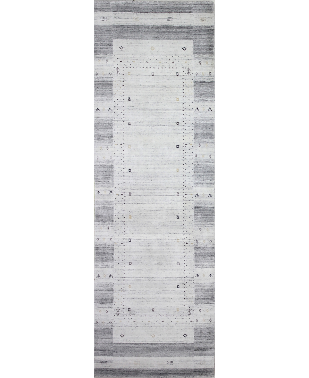 Bb Rugs Decor BLN27 2'6in x 8' Runner Rug - Silver