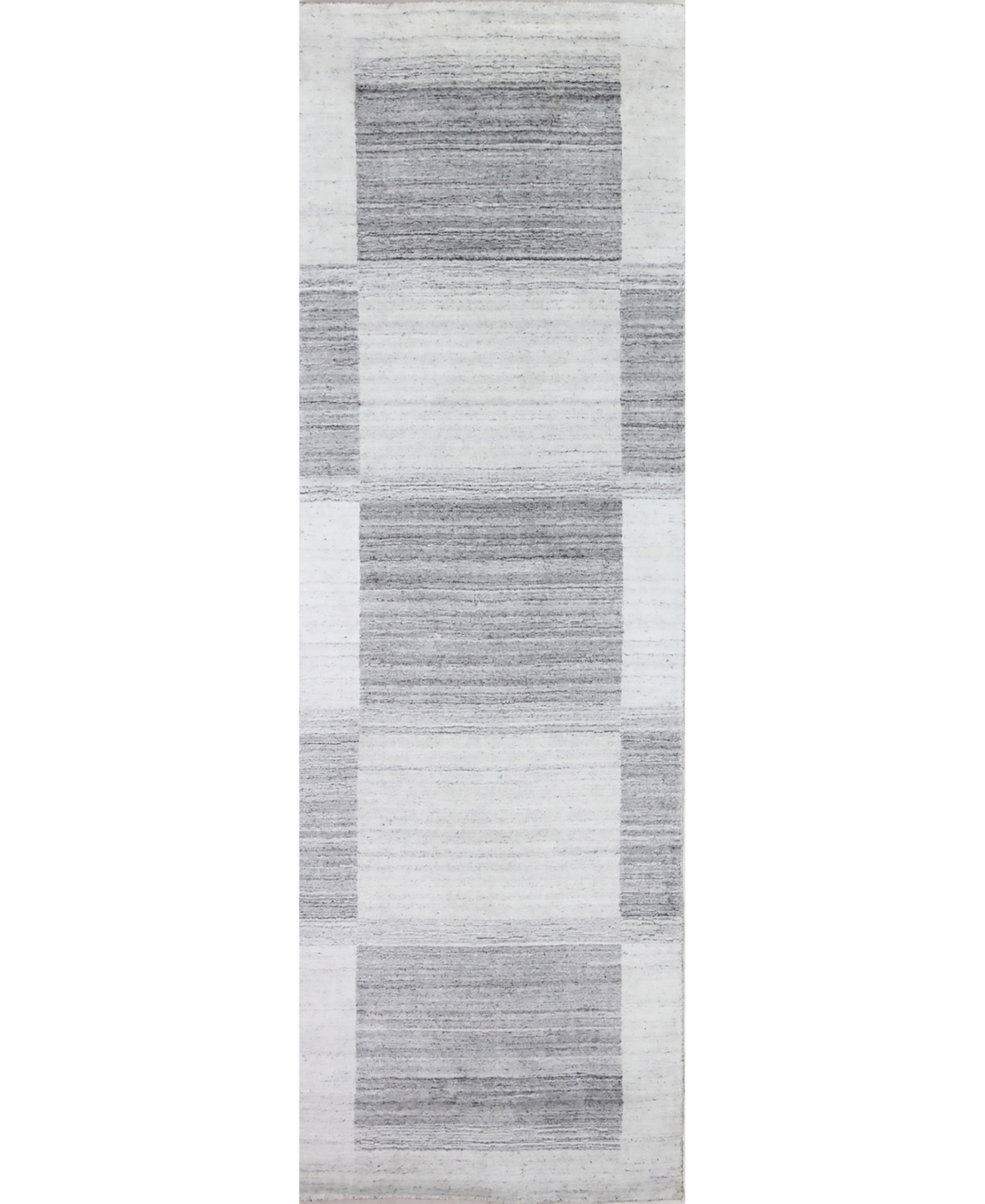 Bb Rugs Decor BLN29 2'6in x 10' Runner Rug - Ivory/Gray