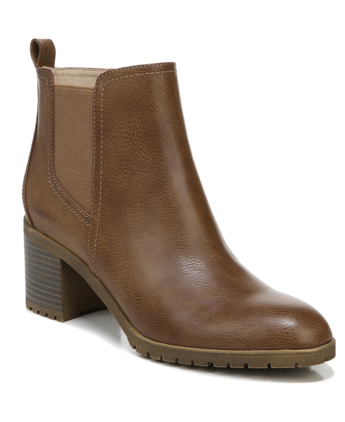 Lifestride Mesa Booties In Whiskey Faux Leather