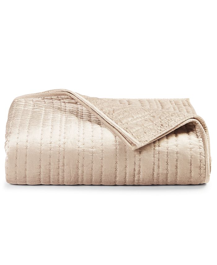 Hotel Collection CLOSEOUT! Variegated Stripe Velvet Coverlet Set, Full