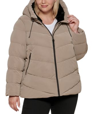 dkny plus size puffer coat