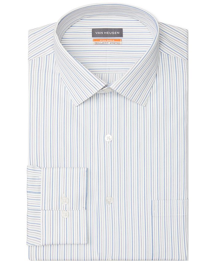 Van Heusen Men's RegularFit Stain Shield Dress Shirt Macy's
