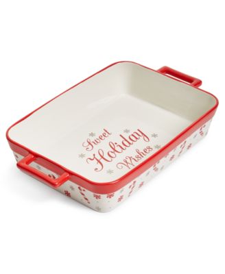 Martha Stewart Collection - 'Sweet Holiday Wishes' Lasagna Baking Dish
