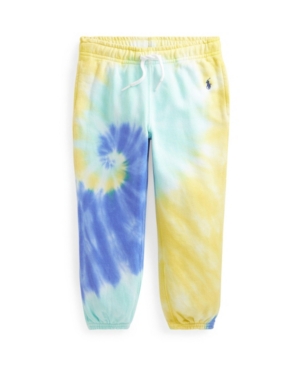 POLO RALPH LAUREN TODDLER GIRLS TIE-DYE COTTON FRENCH TERRY JOGGER PANT