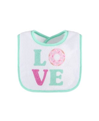 Cotton Feeding Baby Bib, 8pk Girls