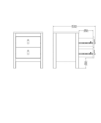 Madrid 2-Drawer Nightstand