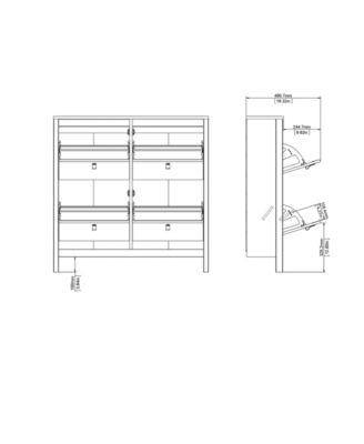 Madrid 4-Drawer Shoe Cabinet