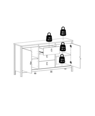 Madrid 3-Drawer Sideboard