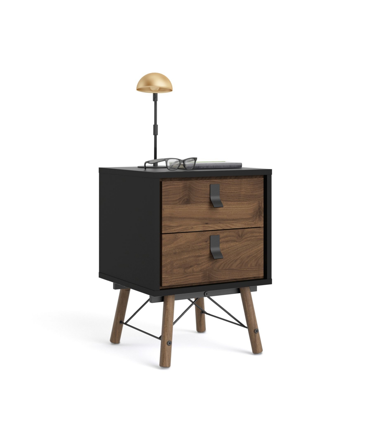 Tvilumry 2-Drawer Nightstand - Walnut