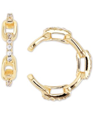 Cubic Zirconia Chain Link Ear Cuffs 