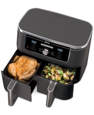 Ninja Foodi® DZ401 6-in-1 10-qt. XL 2-Basket Air Fryer with DualZone™ Technology- Air Fry, Broil, Roast, Dehydrate, Reheat and Bake, Family Sized